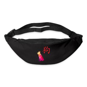 Chinese Zodiacs Hund Jahr des Hundes- Geschenkidee - Gürteltasche - Schwarz - Vorne