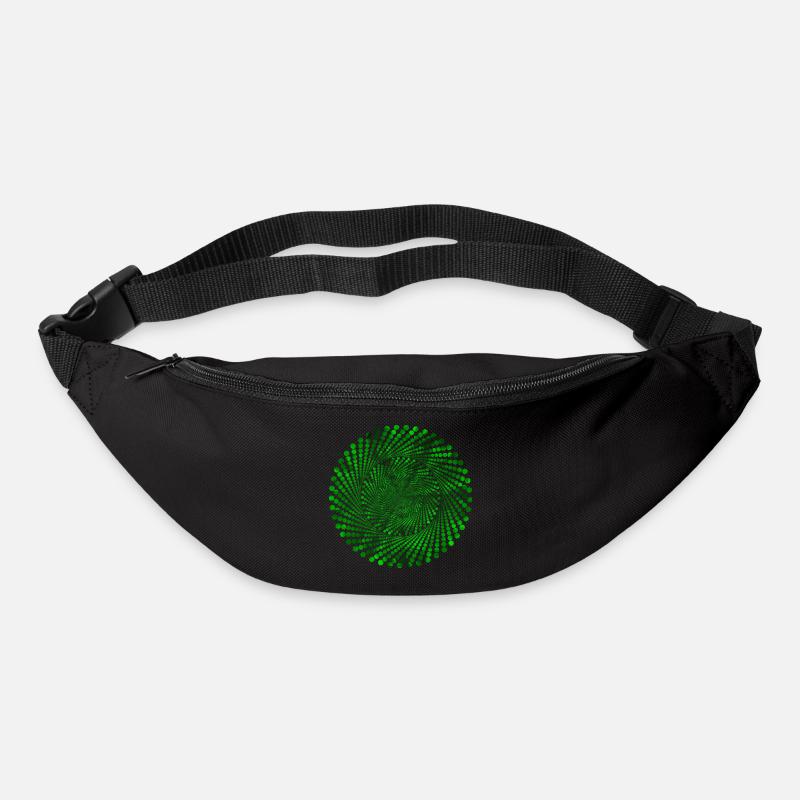 Spirale de points - Sac banane - noir