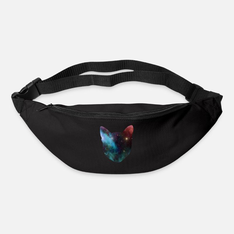 space cat Weltraumkatze Geschenk - Gürteltasche - Schwarz