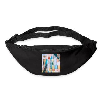 Abstraktes Geometrie Aquarell - Gürteltasche - Schwarz - Vorne