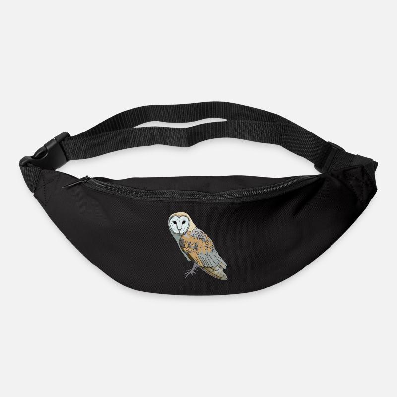 Owl - Barn Owl - Bum bag - black