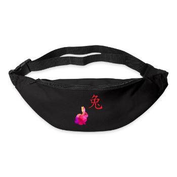 Chinese Zodiac Sign Rabbit - Gift Idea - Bum bag - black - Front