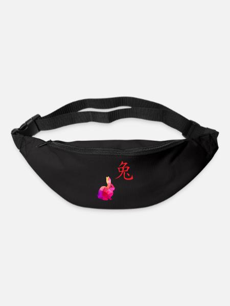 Chinesisches Sternzeichen Hase - Geschenkidee - Gürteltasche - Schwarz