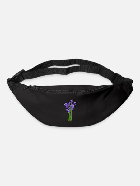 Fleurs Printemps Iris iris - Idée de cadeau - Sac banane - noir
