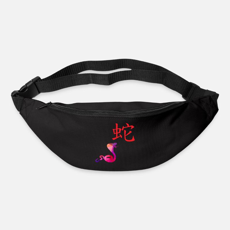 Chinesische Sternzeichen Schlange - Geschenkidee - Gürteltasche - Schwarz