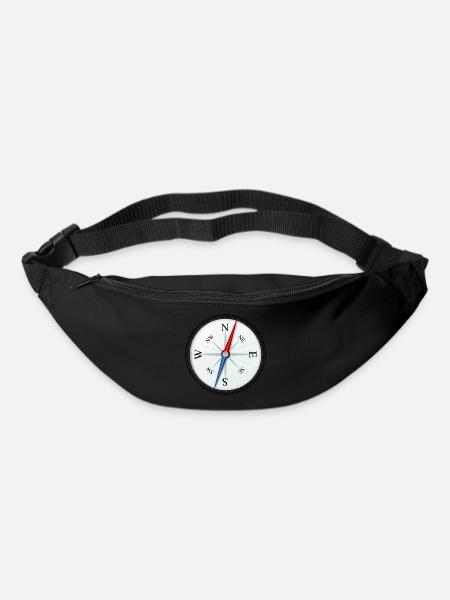 Kompass Segeln ans Ziel kommen. - Gürteltasche - Schwarz