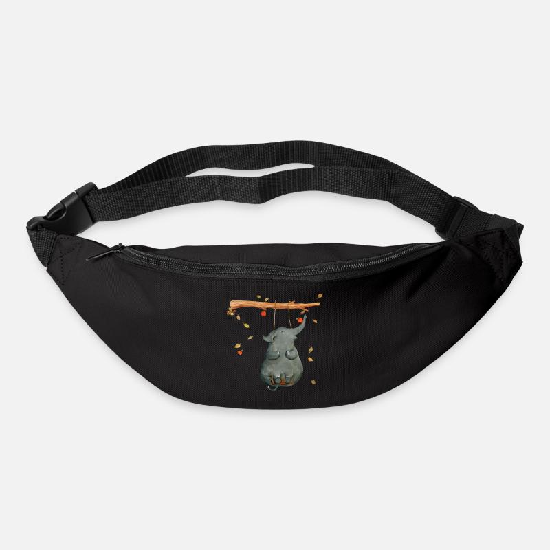 éléphant - Sac banane - noir