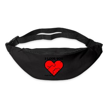 ICH LIEBE DICH - Bum bag - black - Front