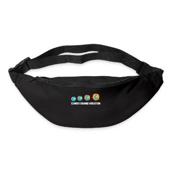 T-shirt drôle de conscience d'évolution de changement climatique - Sac banane - noir - Devant
