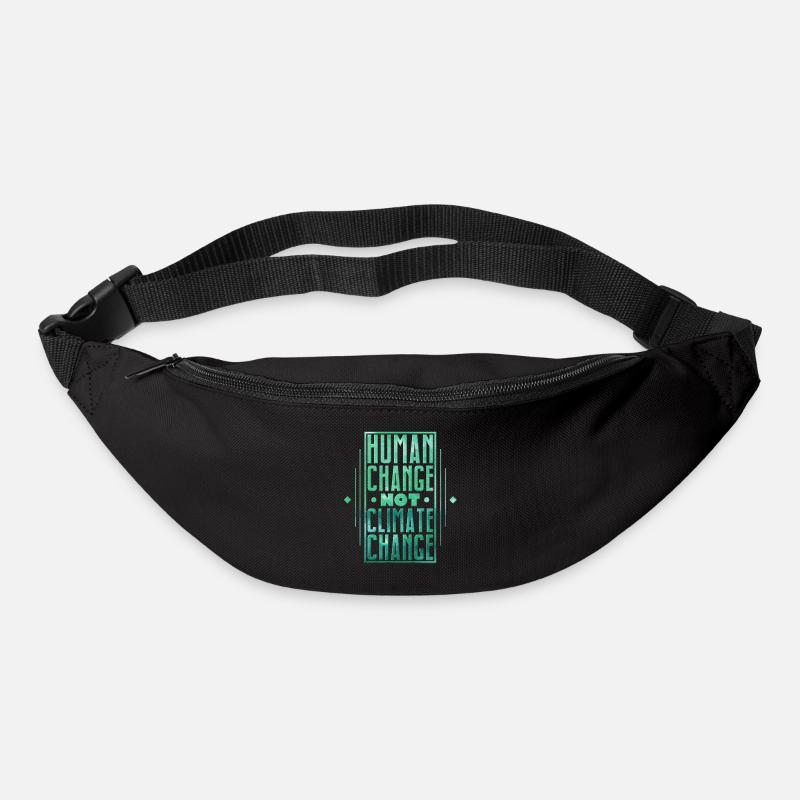Human Change not climate change - Bum bag - black