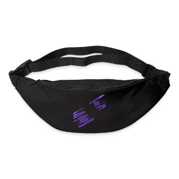 a design with stripes - Bum bag - black - Front