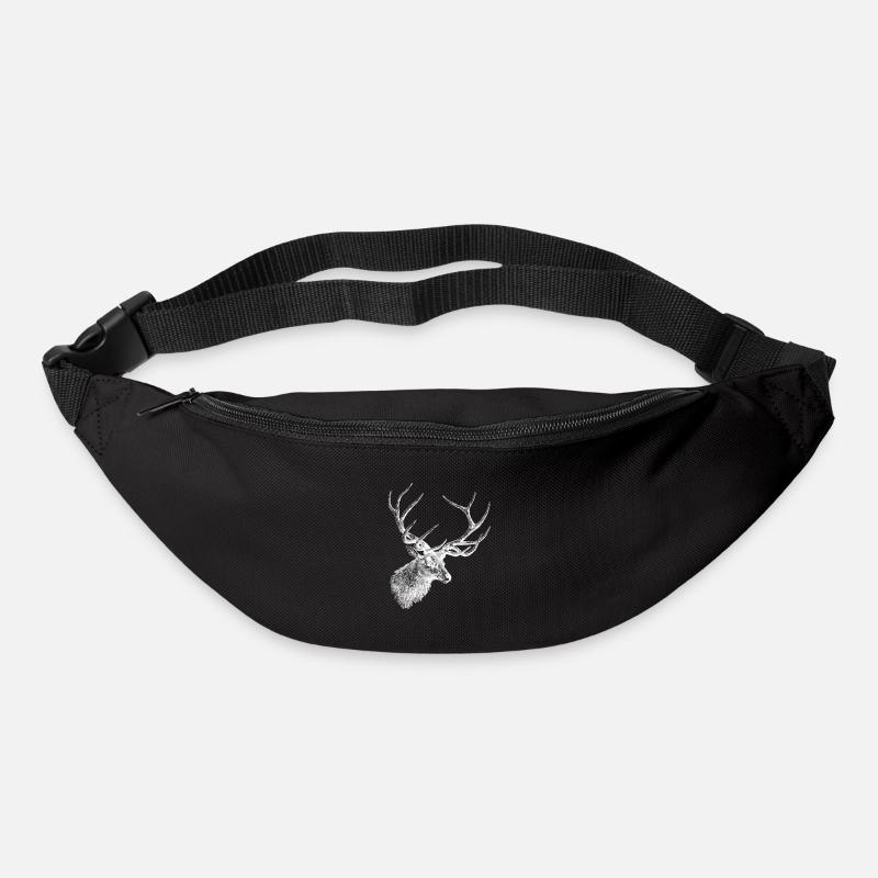 Deer - deer antler - Bum bag - black