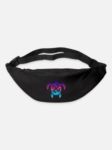 Tortue Maori Honu Tribal Tattoo Neo Gift - Sac banane - noir