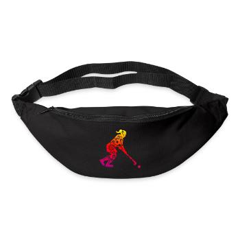Cadeau de tatouage tribal fille de hockey sur gazon maori - Sac banane - noir - Devant