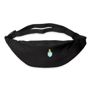Perruche poitrine poche mignon oiseau animal de compagnie - Sac banane - noir - Devant