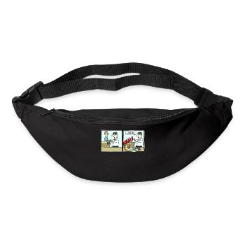 Fussballer Comic Cartoon Fussball Lustig Witzig - Gürteltasche - Schwarz - Vorne