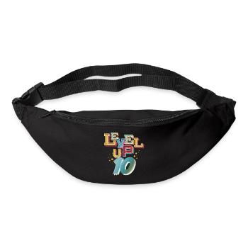 Level Up 10 Jahre Geburtstag Gamer Gaming - Gürteltasche - Schwarz - Vorne