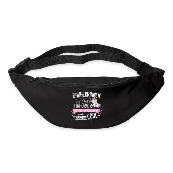 Bauherrin Bauherr Hausbau Einhorn Spruch - Gürteltasche - Schwarz - Vorne