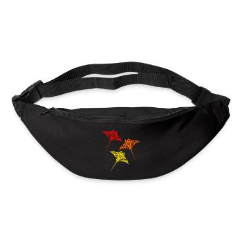 Maori Batoidea Stachelrochen Manta Familie Tribal - Gürteltasche - Schwarz - Vorne