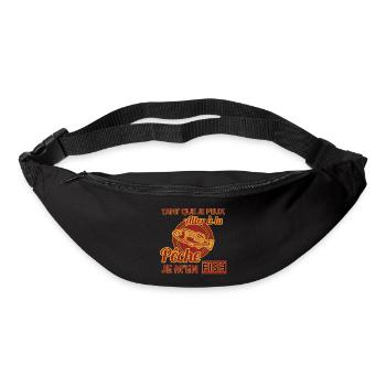 Pecheur shirt • Je m´en Fish • Pecheur Cadeau - Sac banane - noir - Devant