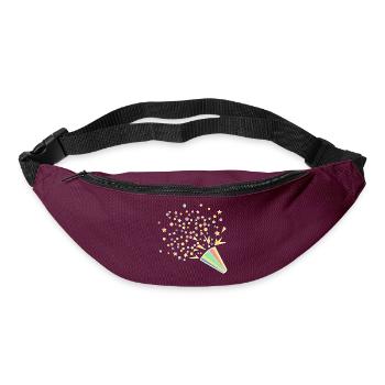 Festive confetti horn - Bum bag - burgundy - Front