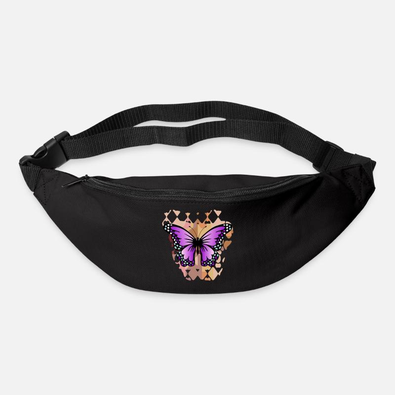 Schmetterling - Gürteltasche - Schwarz