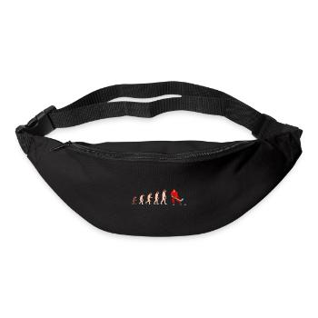 Evolution Ice Hockey Lustige Geschenkidee - Gürteltasche - Schwarz - Vorne