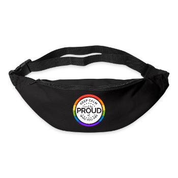 Keep Clam and be proud of who you are - Bum bag - black - Front