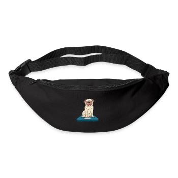 Hilfe mein Hund bzw Mops hat Übergewicht - Gürteltasche - Schwarz - Vorne