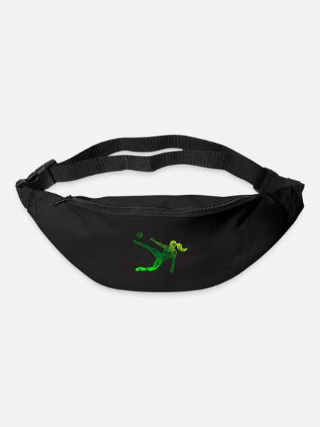 Maori Frauenfußball Kick Tribal Tattoo Geschenk - Gürteltasche - Schwarz