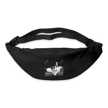 Idée cadeau chien Landseer - Sac banane - noir - Devant