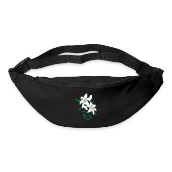 Lilienblüten Tattoo Geschenkidee - Gürteltasche - Schwarz - Vorne