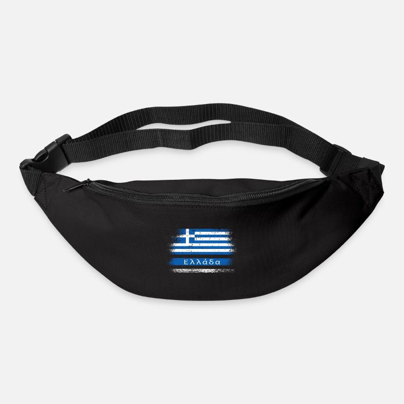 Conception vintage de la Grèce - Sac banane - noir