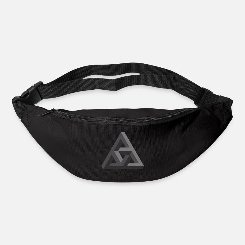 Faszinierende Penrose-Pyramide in Grau - Gürteltasche - Schwarz
