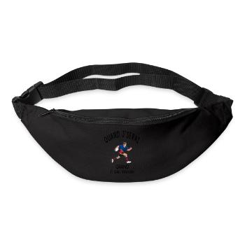 QUAND JE SERAI GRAND JE SERAI RUGBYMAN - Sac banane - noir - Devant