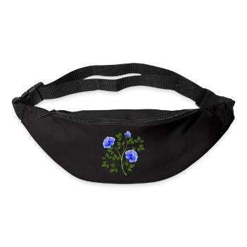 fleurs - Sac banane - noir - Devant