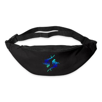 Maori hammerhead shark tribal tattoo gift idea - Bum bag - black - Front