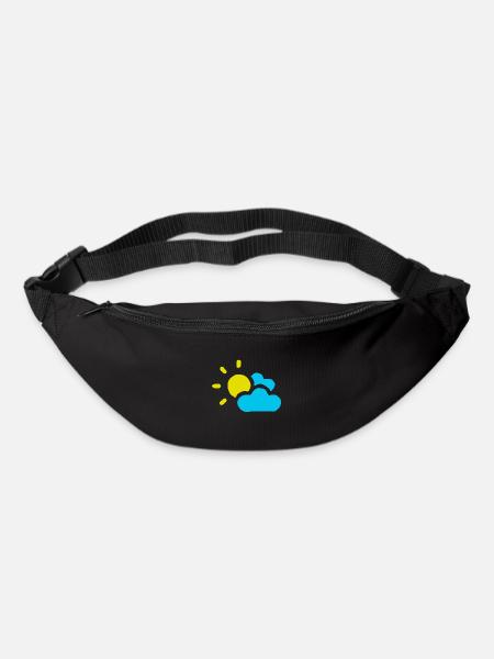 Bewölkt Sonne Wolken Himmel Sommer Frühling - Gürteltasche - Schwarz