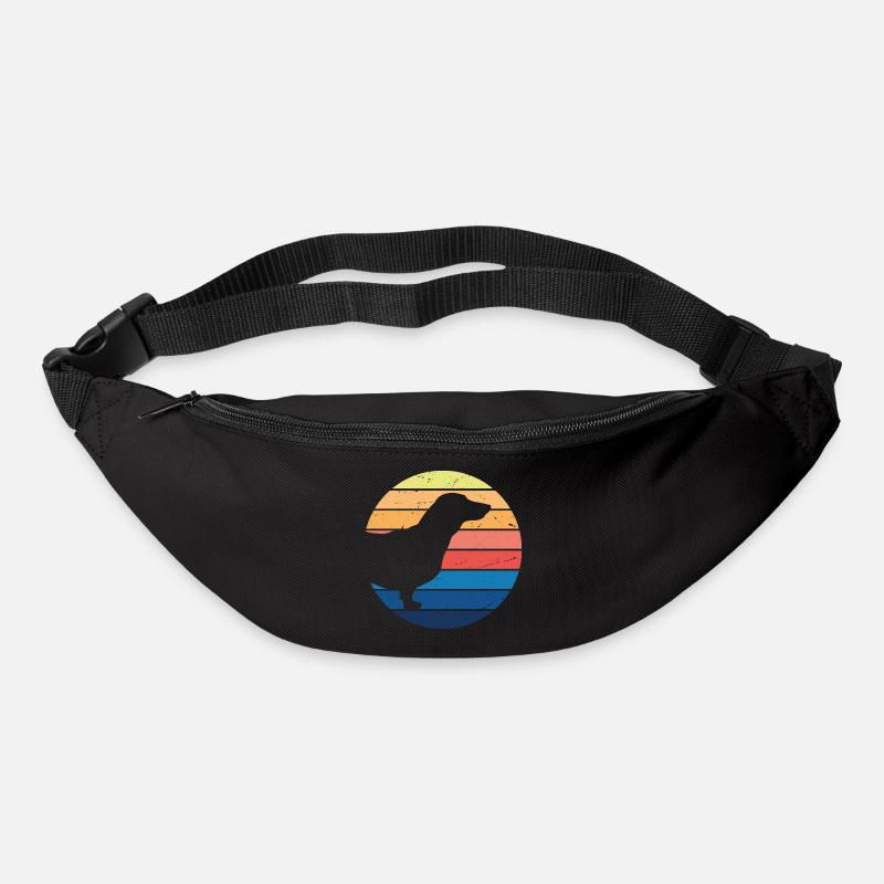 Drôle propriétaire de teckel Teckel | Porte-teckel - Sac banane - noir