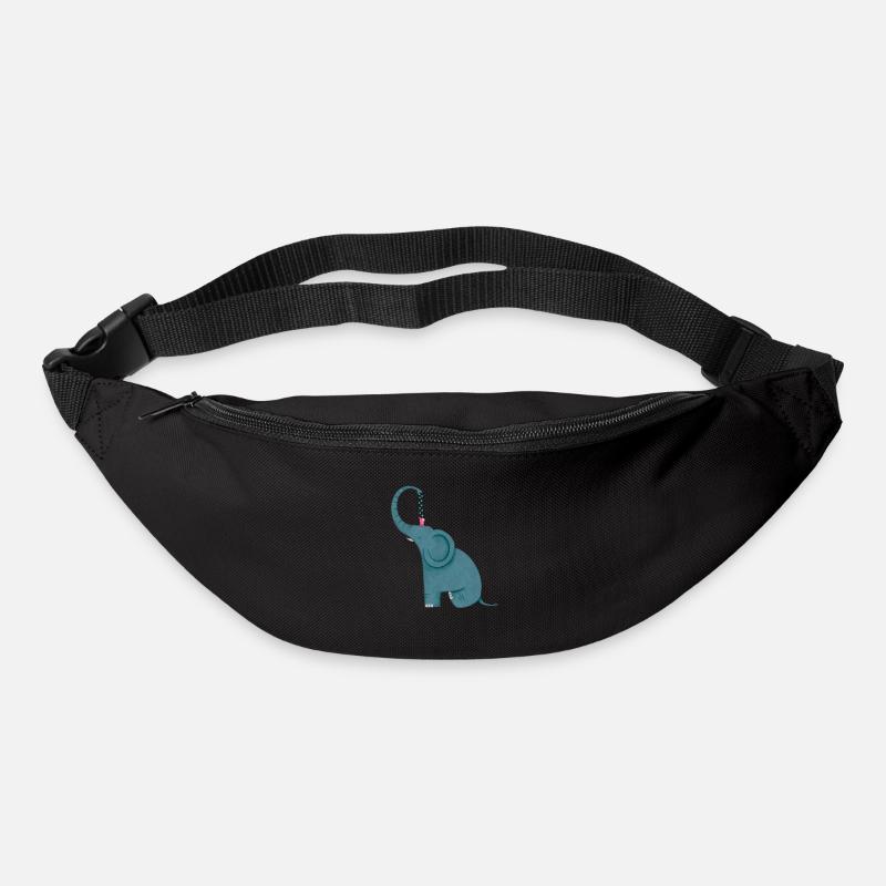 Elefant und Maus Freundschaft - Gürteltasche - Schwarz