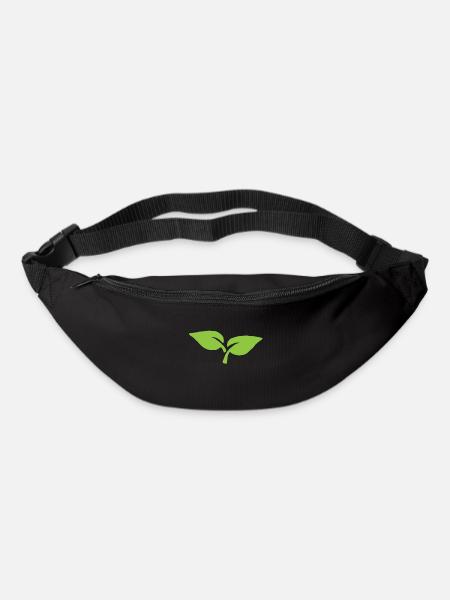 Blätter Garten Grün Blatt Vegan Bio Öko Gärtner - Gürteltasche - Schwarz