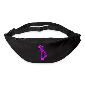 Maori Skateboard Mädchen Tribal Tattoo Geschenk - Gürteltasche - Schwarz - Vorne
