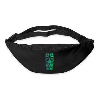 Marquesas Tiki Polynesian Tribal Tattoo Geschenk - Gürteltasche - Schwarz - Vorne