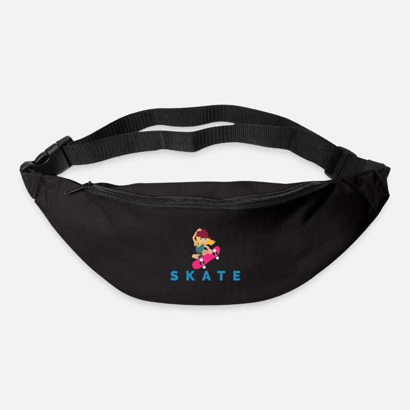 Skate Mädchen Skateboard Skater Geschenkidee - Gürteltasche - Schwarz