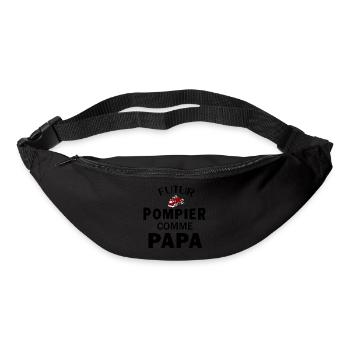 Futur pompier comme papa - Sac banane - noir - Devant