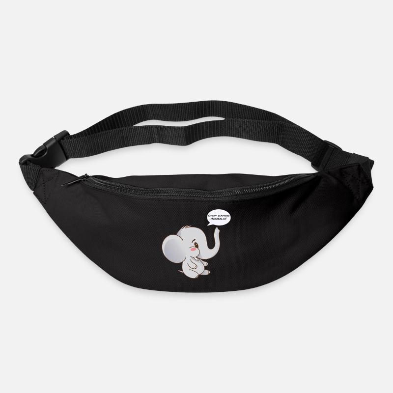 Arrêtez les animaux ! - Sac banane - noir