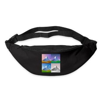 Montagnes colorées, Cervin, Suisse, Alpes, Alpes - Sac banane - noir - Devant