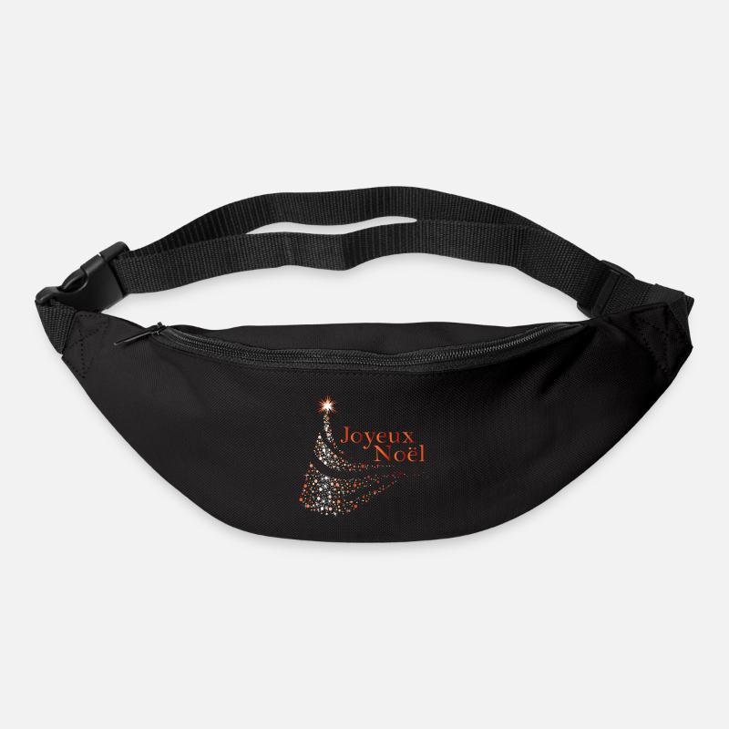 Joyeux Noël Dots Étincelants - Sac banane - noir