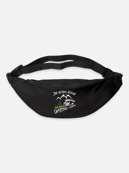 Je m en fou j'me barre en camping car, humour - Sac banane - noir