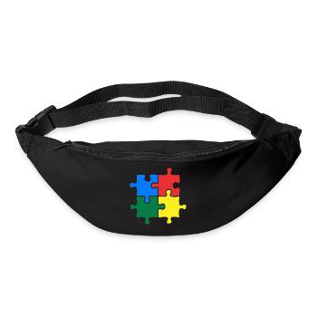 Autism Awareness Puzzle Colorful - Bum bag - black - Front